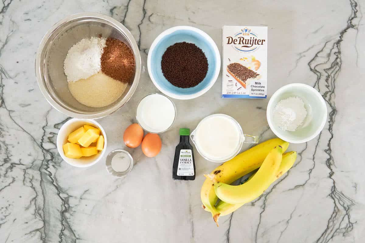 Ingredients for Maulwurfkuchen