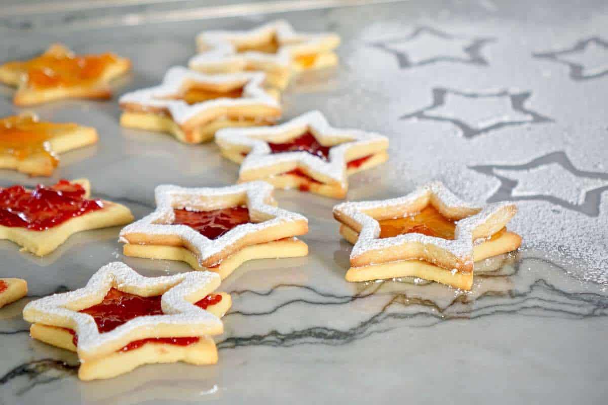 Spitzbuben Linzer Augen German Christmas Cookies Recipe dirndl kitchen