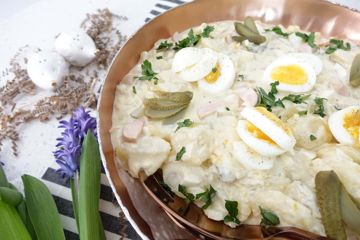 Oma Sieghilde's creamy potato salad ready for Easter dinner