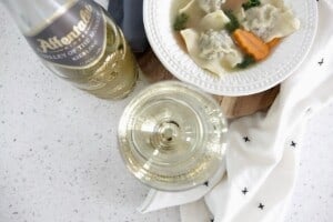 Affentaler Riesling for the win - a great pairing for your homemade Maultaschen!