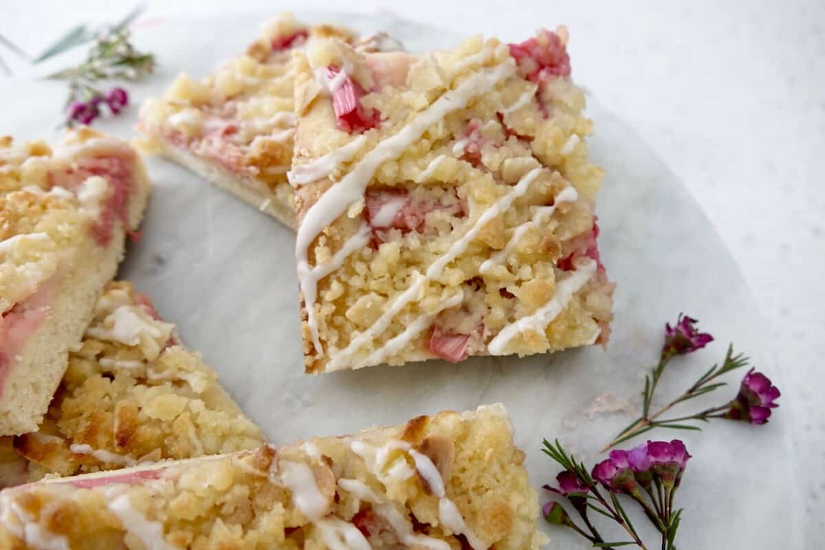 Light, Soft, Tart, GERMAN, Rhubarb Streusel Cake