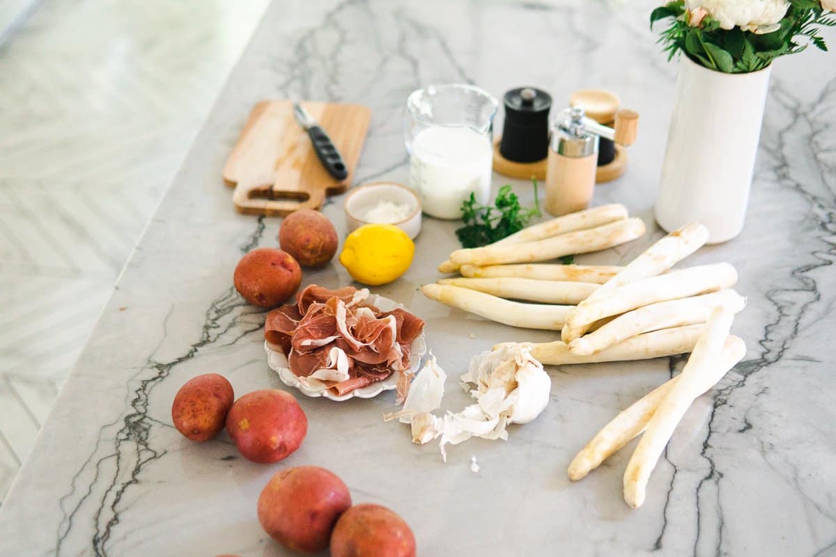 Ingredients for White Asparagus Soup