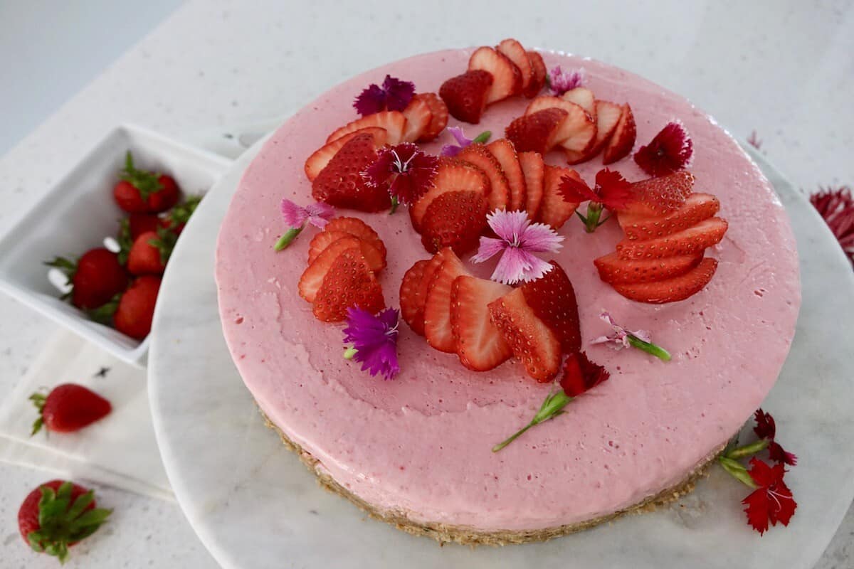 Frozen Strawberry Cheesecake Ready to Eat