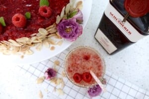Spiked Raspberry Lemonade using Schladerer