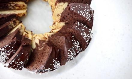 Marmorkuchen: German Marble Cake with Dark Chocolate Glaze