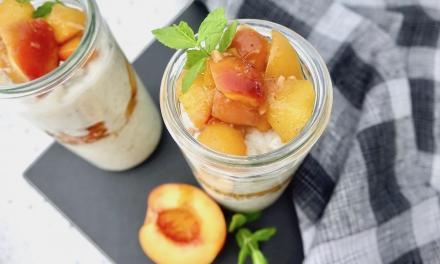 Milchreis with Peach-Ginger Compote
