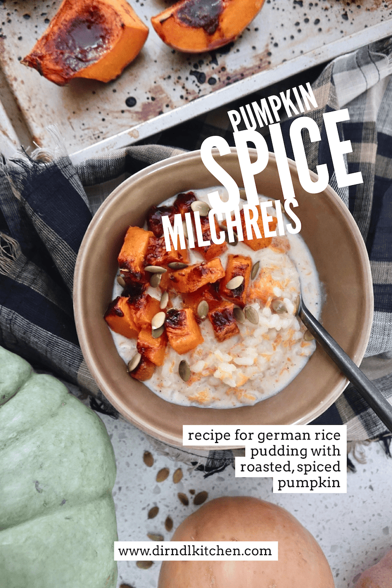Pumpkin Spice Milchreis recipe dirndl kitchen