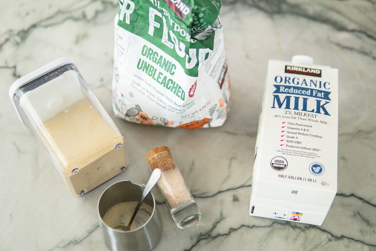 Ingredients for German Brotchen.