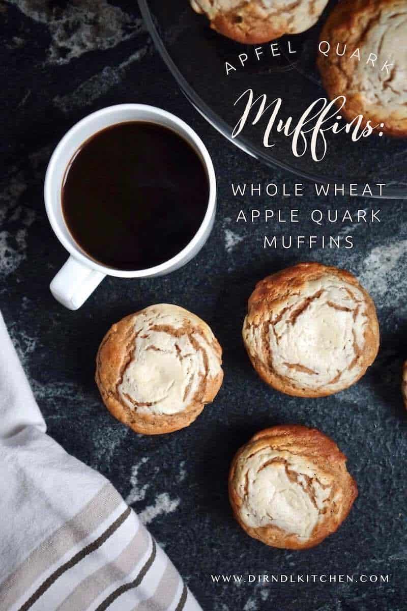 pinterest image dirndl kitchen apfel quark muffin recipe