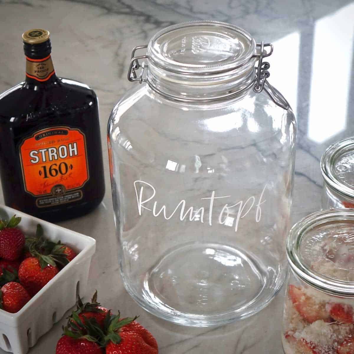 Extra Large Glass Jar With Lid and Vintage Peach Seed Catalog 