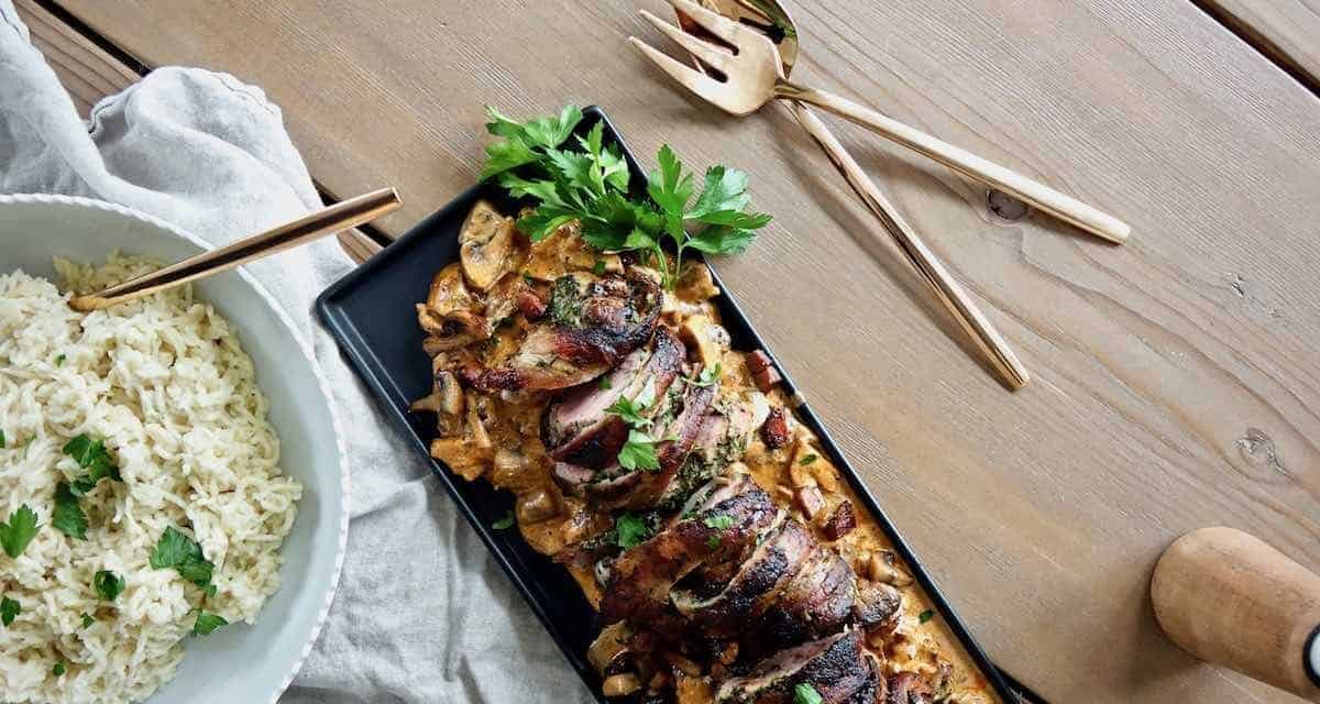 Roasted Pork Loin Recipe (With Herbs & Bacon)