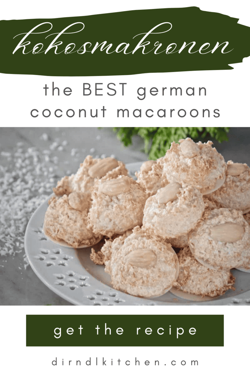 Kokosmakronen The BEST German Recipe Coconut Macaroons dirndl kitchen