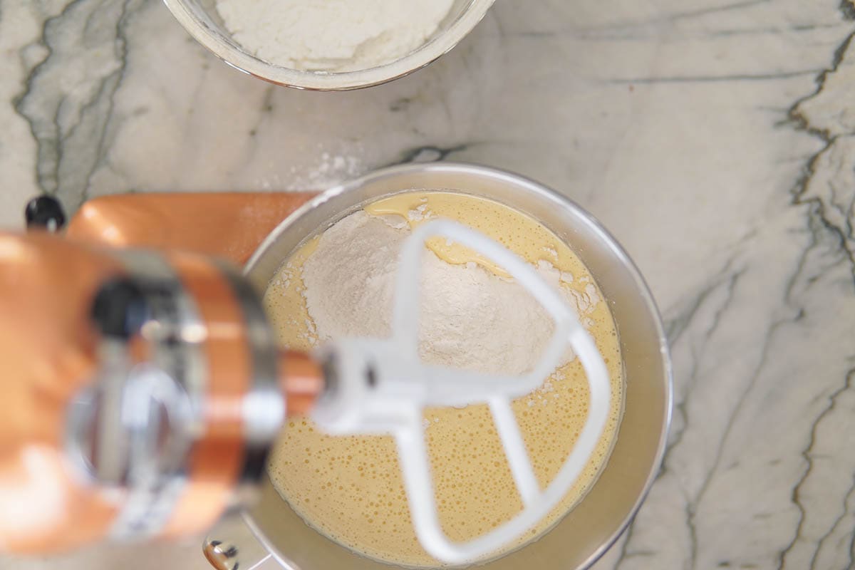 Mixing together the Gugelhupf Batter