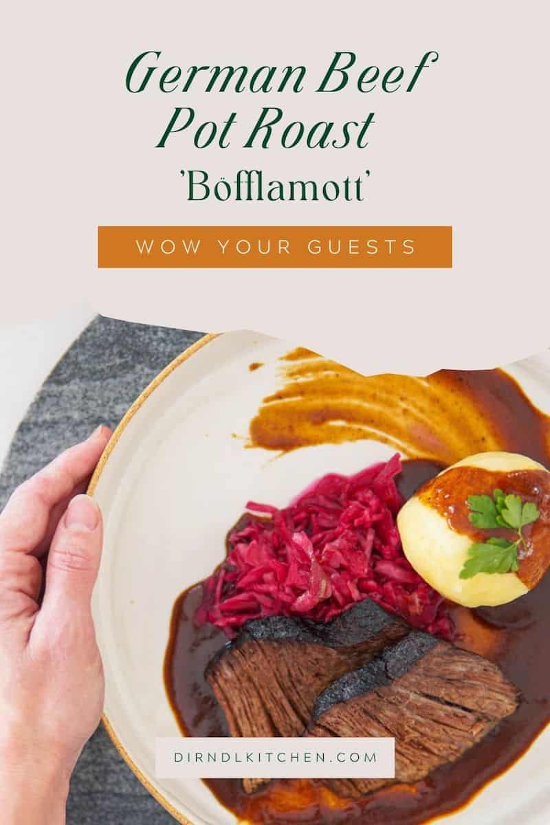 German beef pot roast pin image