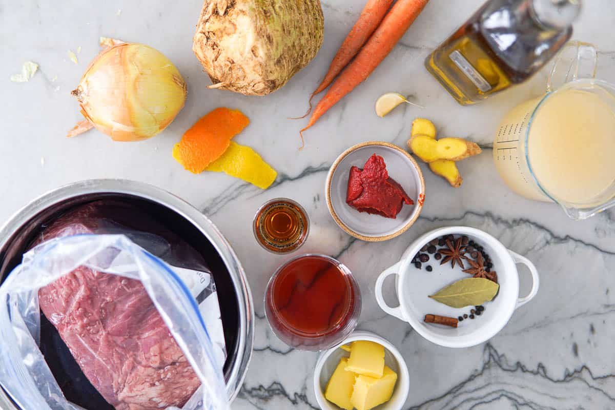 Ingredients for German Beef Pot Roast