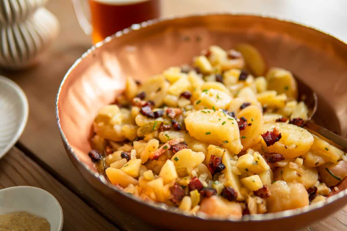 German Potato Salad with Würstchen - dirndl kitchen