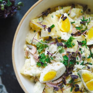 bowl of creamy German potato salad
