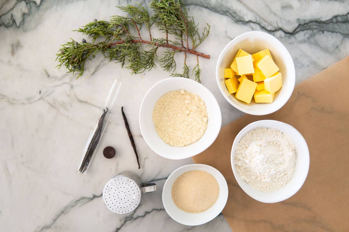 ingredients for Vanillekipferl