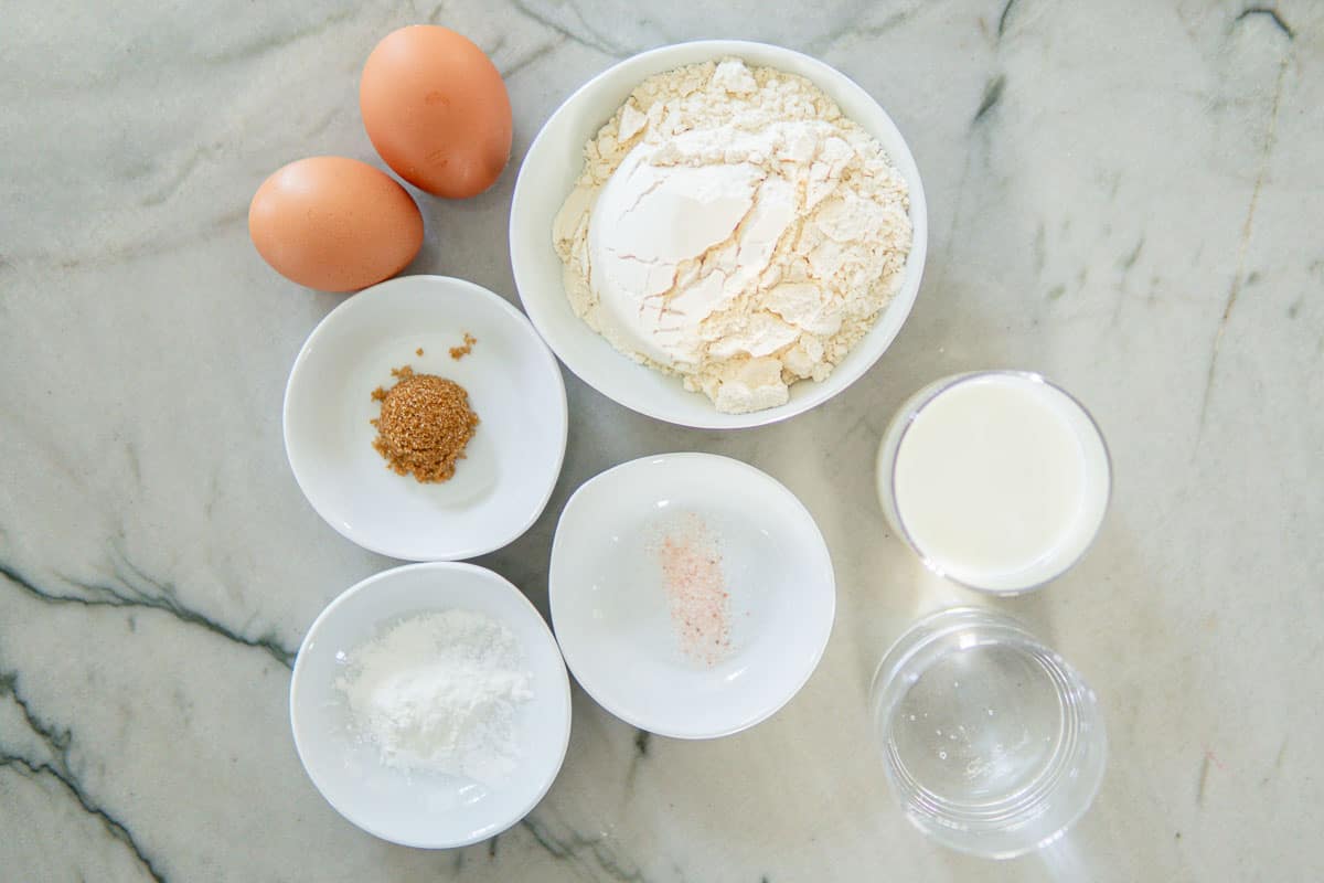 ingredients for 2 traditional pfannkuchen
