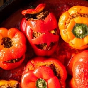stuffed bell peppers gefuellte paprika