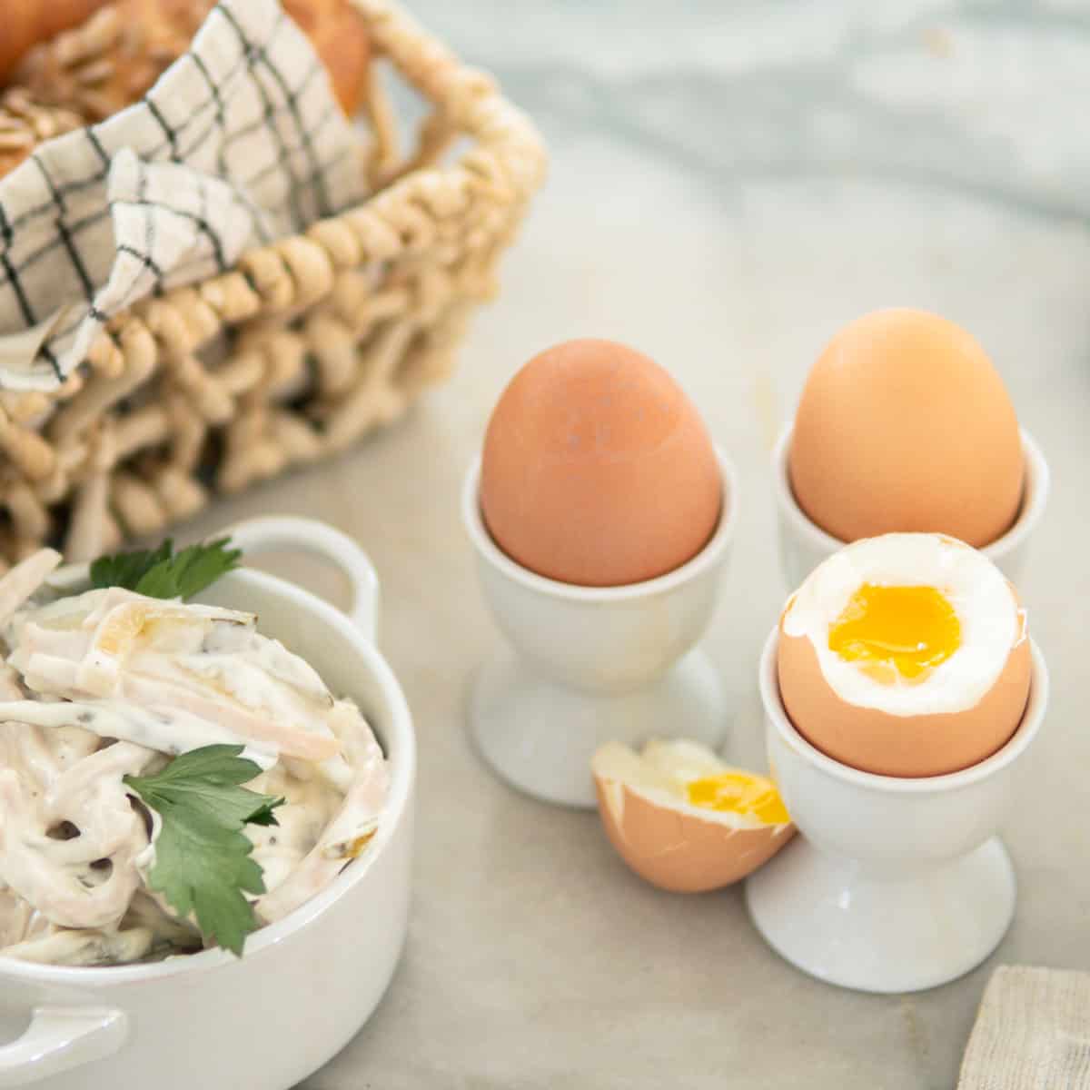 boiled German breakfast eggs