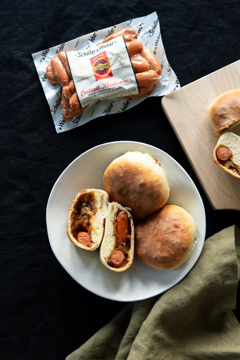 German-style Frankurter sausages for stuffing Bierocks.