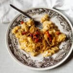 A plate of German mini potato dumplings.