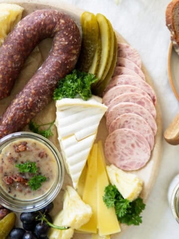 Vesperplatte Biergarten style German meat and cheese board