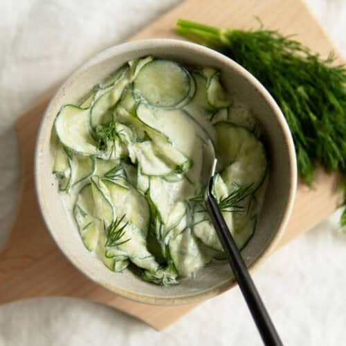 Creamy Cucumber Salad Recipe (Gurkensalat)